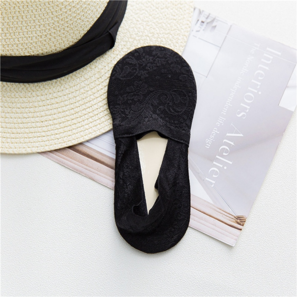 4 Pairs Women Lace Ankle No Show Socks - Picture 5 of 8